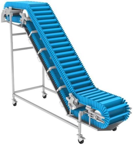 Mild Steel Electric Polished Incline Conveyor, For Moving Goods, Voltage : 220V