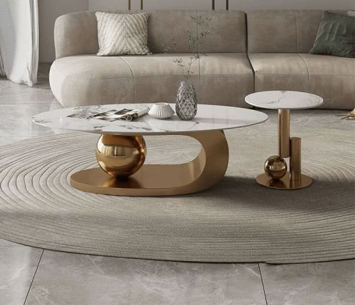 Vary According To Size Printed Coated Nesting Coffee Table Set, Table Width : Customizable