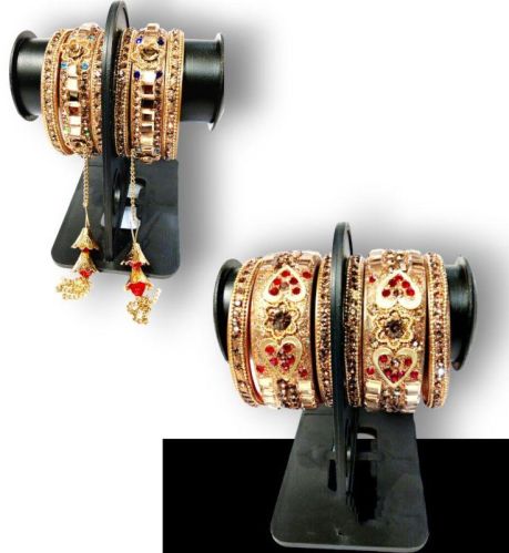 Affordee Shell Resin Bangles, Color : Golden