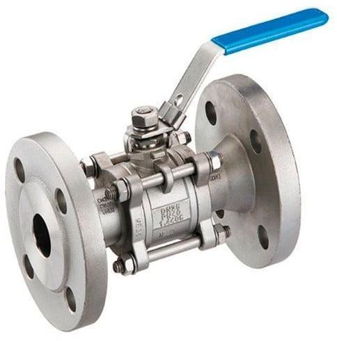 Grey Flanged Stainless Steel Two Piece Ball Valve, For Industrial, Certification : ISI Certified