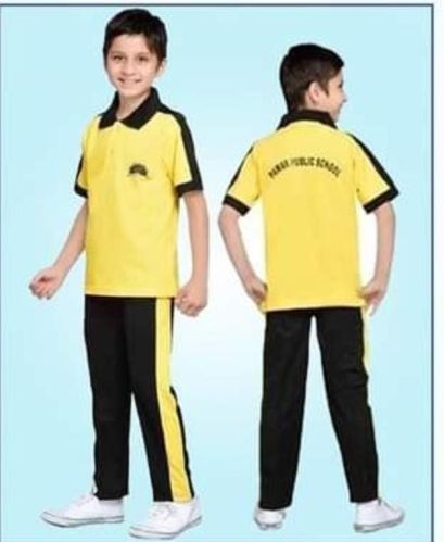 Polyester Printed School T-Shirt Lower Set