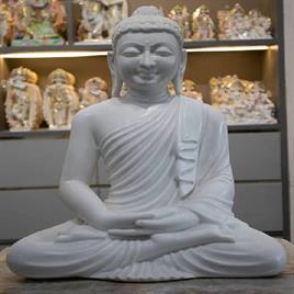 Grey Marble Gautam Buddha Statue, For Worship, Style : Antique