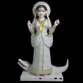 Multicolor Marble Khodiyar Maa Statue, For Worship, Packaging Type : Carton Box
