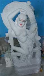 White Marble Bani Thani Statue, For Interior Decor, Packaging Type : Carton Box