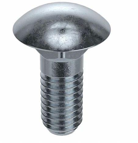 Round 2.5 Inch Industrial Mild Steel Bolt, For Fitting Use, Color : Silver