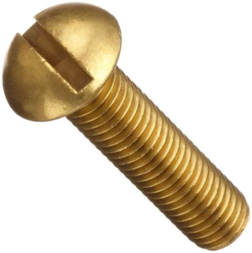 Golden Globalfolds Brass Round Head Screw, For Fitting Use, Size : 4.5 Inch