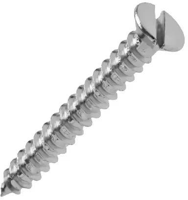 Silver Full Thread Self Tapping Screw, For Fitting, Size : 8*38 CSK