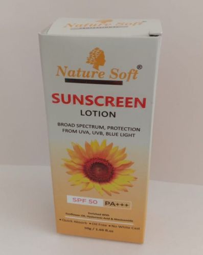 Nature Soft Sunscreen Lotion, For Personal Care, Packaging Type : Plastic Bottles