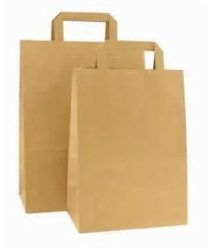 Brown Plain Paper Bag, For Shopping, Technics : Machine Made