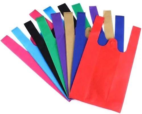 Plain W Cut Non Woven Bag, For Shopping, Size : Multi Sizes