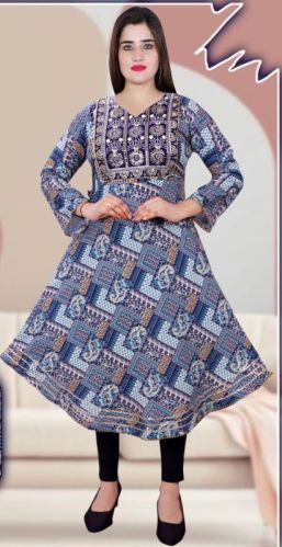 A 57 Cotton A Line Kurti, Occasion : Party Wear