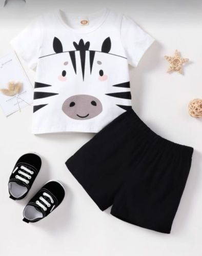 Baby Boy Clothes T-shirts Zebra and Short Pants.