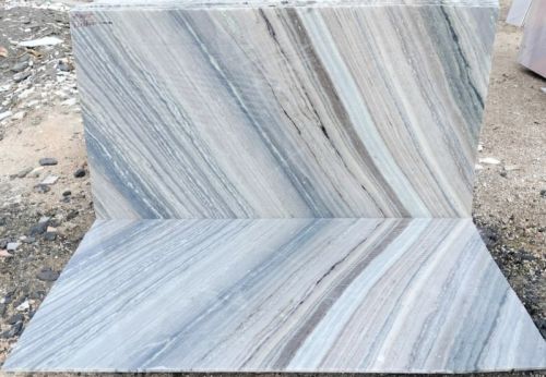 Non Polished Nizarna White Marble Slab, Shape : Square