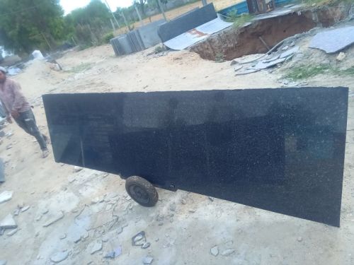 Polishes Rajasthan Black Granite Slab, For Countertop, Flooring, Size : Multisizes