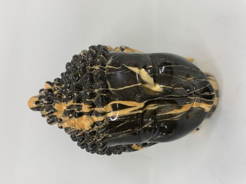 POLYRESIN EARTH GLOSSY Buddha Head Statue 4.25 X5X7 INCHES