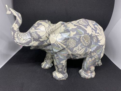 POLYRESIN MATT EARTH Elephant Statue, Length : 10.75 INCHES