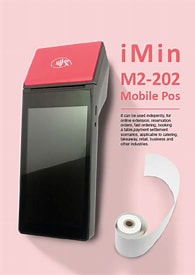 Imin m2 Pro Handheld Android Pos, Color : Red & Black