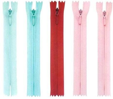 Plain Multicolor Net Invisible Concealed Zippers for Bag, Garments