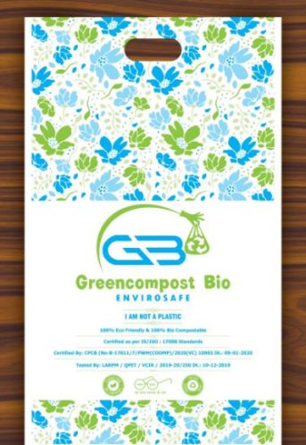 Printed Compostable D Cut Bags, Carry Capacity : 2-5 Kg