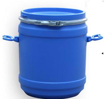 Blue Round 35L HDPE Open Mouth Drum, For Industrial