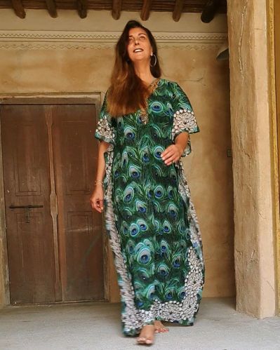 Printed Cotton Ladies Designer Kaftans, Occasion : Daily Wear