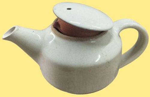 White SIPA Fairtrade Plain Ceramic Teapot - Small, Drinkware Type : Daily Use