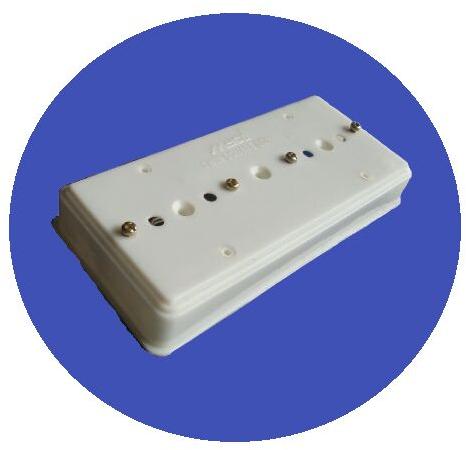 IVORY /WHITE Co-Polymer Twin Square Box, For Wiring Electricals Accessories