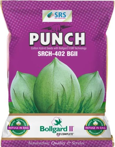 Punch-402 BG II Hybrid Cotton Seeds, For Agriculture, Packaging Type : Plastic Packets