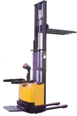 Black Hydraulic High Lift Power Stacker, Load Capacity : 1000-1500kg