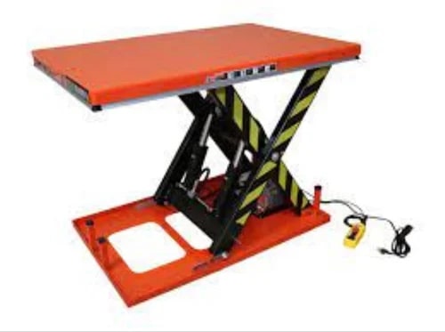 Polished Mild Steel Scissor Platform Lift Table, For Material Handling