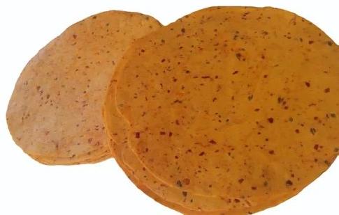 Raja Appalam Chana Garlic Papad, Taste : Salty