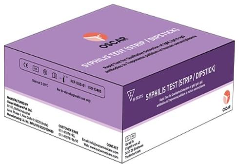 Oscar Syphilis Antibody Strip Test Kit, Packaging Type : Box