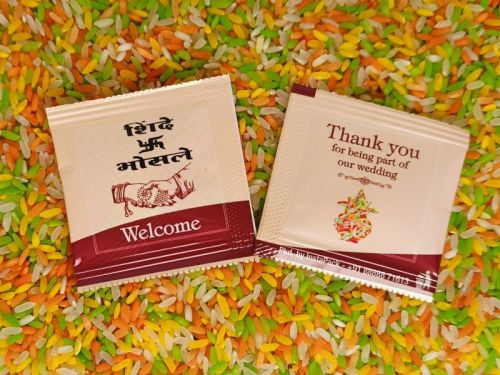 Wedding Welcome Akshata Sachet, For Individual, Events, Specialities : Scented, Customized