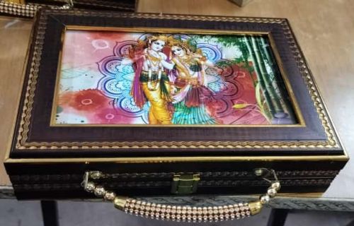 Square Customized Handcrafted Wooden Box, For Gifting Purpose, Size : Customised