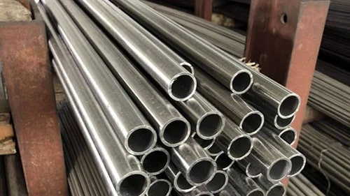 Grey Round Polished Mild Steel ERW Pipes, For Industrial