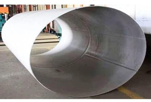 Grey Round Polished Stainless Steel Fabricated Pipes, For Industrial Use, Length : 2-12 Meter