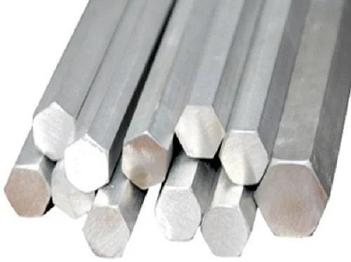 Grey Hexgonal Polished Stainless Steel Hexagonal Rods, For Construction