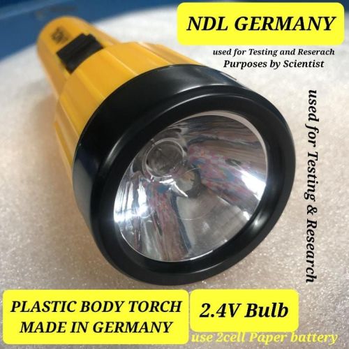 Yellow NDL Battery Plastic Torches, For Lighting