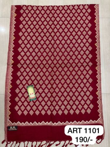 Embroidered ART1101 Fancy Woolen Stole, Packaging Type : Poly Bag