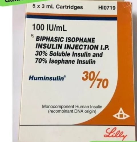Biphasic Isophane Insulin Injection IP, Packaging Type : Box