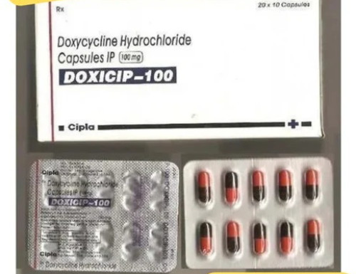 Doxicip Doxycycline 100mg Capsules IP, Packaging Size : 10*10 Tablet