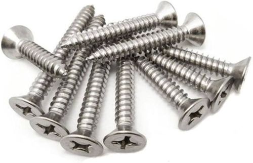 Grey Round Stainless Steel Screws, For Fittings Use