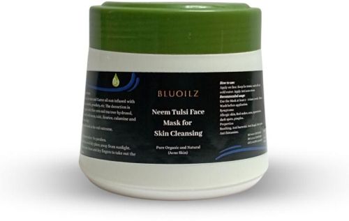 Bluoilz Plastic Box Neem & Tulsi Face Mask, Color : White