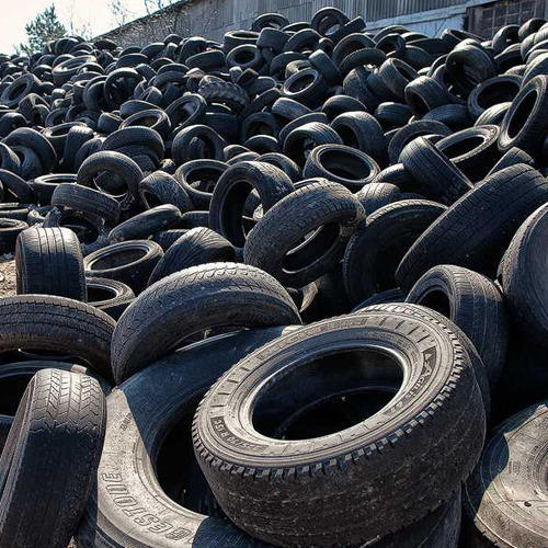 Black Rubber Tyre Scrap, For Industrial, Condition : Used, Waste