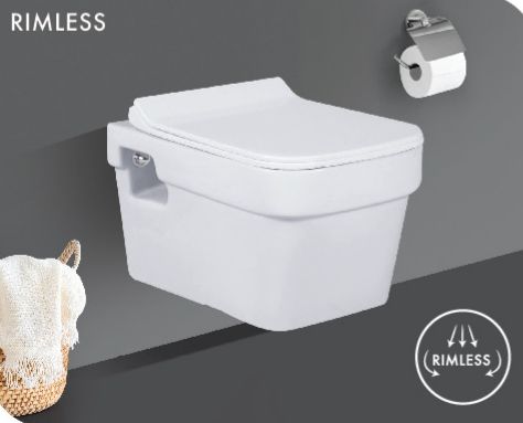 White Cube Wall Hung Water Closet, Style : Modern