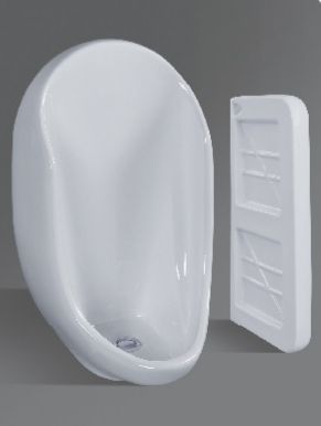 White Polished Ceramic Mens Half Stall Urinal, For Hotels, Malls, Office