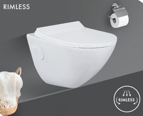 White Rob Wall Hung Water Closet, Style : Modern