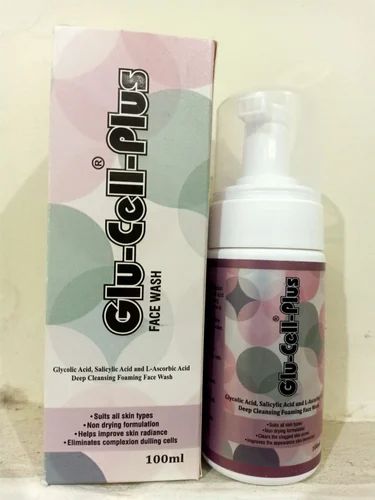 Glu-Cell- Plus Facewash, Packaging Type : Plastic Bottle