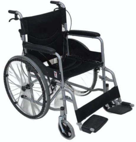 Stainless Steel Hospital Folding Wheelchair, Weight Capacity : 90 Kg