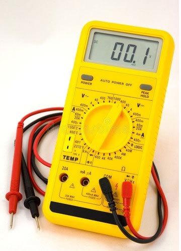 Yellow Battery Plastic Digital Multimeter, For Industrial Use, Automatic Grade : Automatic